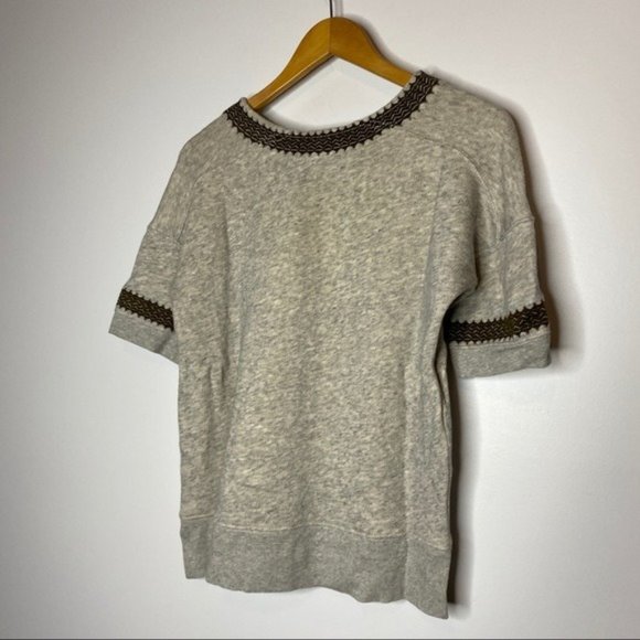 Madewell Crosswave Embroidered Grey Sweatshirt womens size small - Picture 8 of 9